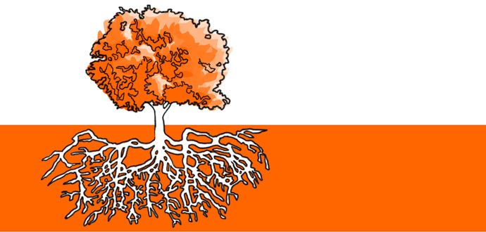Baum mit vielen Wurzeln